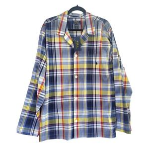 Polo Ralph Lauren PLAID Men's Long Sleeve Pajama Top, US Medium NWT $59